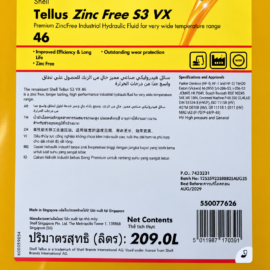 Shell Tellus Zinc Free S3 VX 46