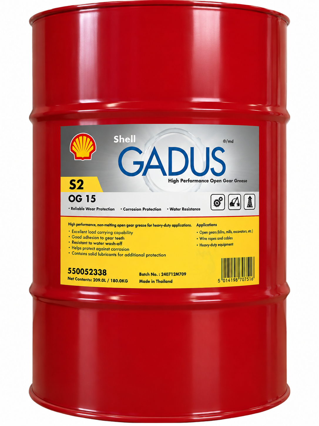 Shell Gadus S2 OG 15 – Mỡ Bánh Răng Hở Chịu Tải Nặng