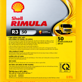 Shell Rimula R3 50 dầu động cơ diesel SAE 50 API CF chính hãng