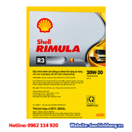 Shell Rimula R3 20W-20 CF dầu động cơ diesel chính hãng
